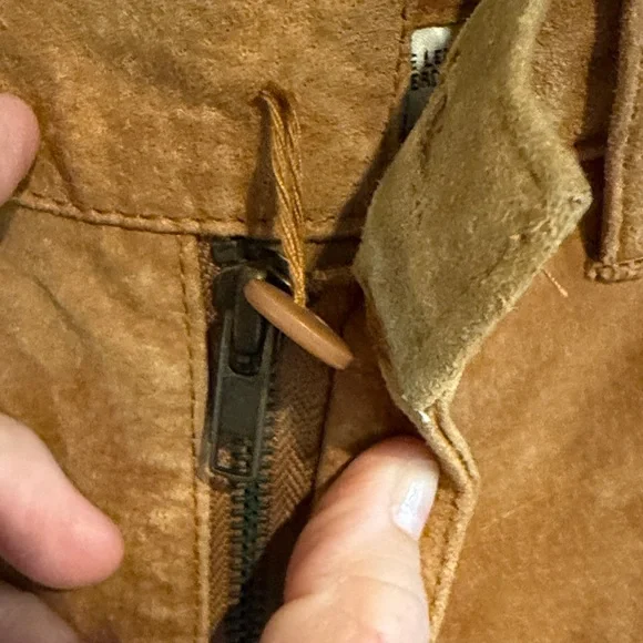 Bill Blass Women's Leather Pants in Tan